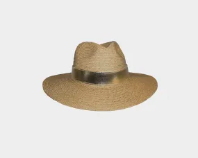 9.9 Dark Tan Panama Style Sun Hat - The Star Power