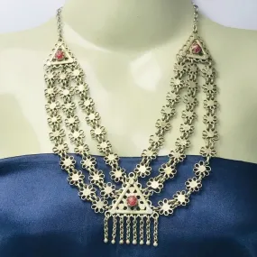 Afghan Multilayer Bib Kuchi Necklace