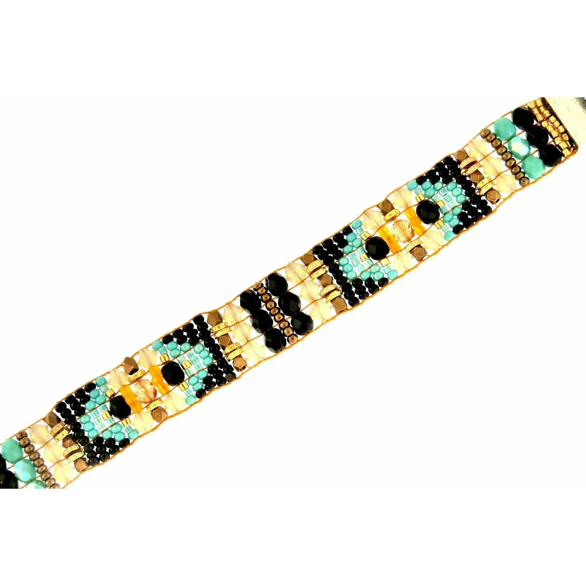 Chili Rose Sandy Black Squash Tiffany   Bracelet- Adonnah Langer