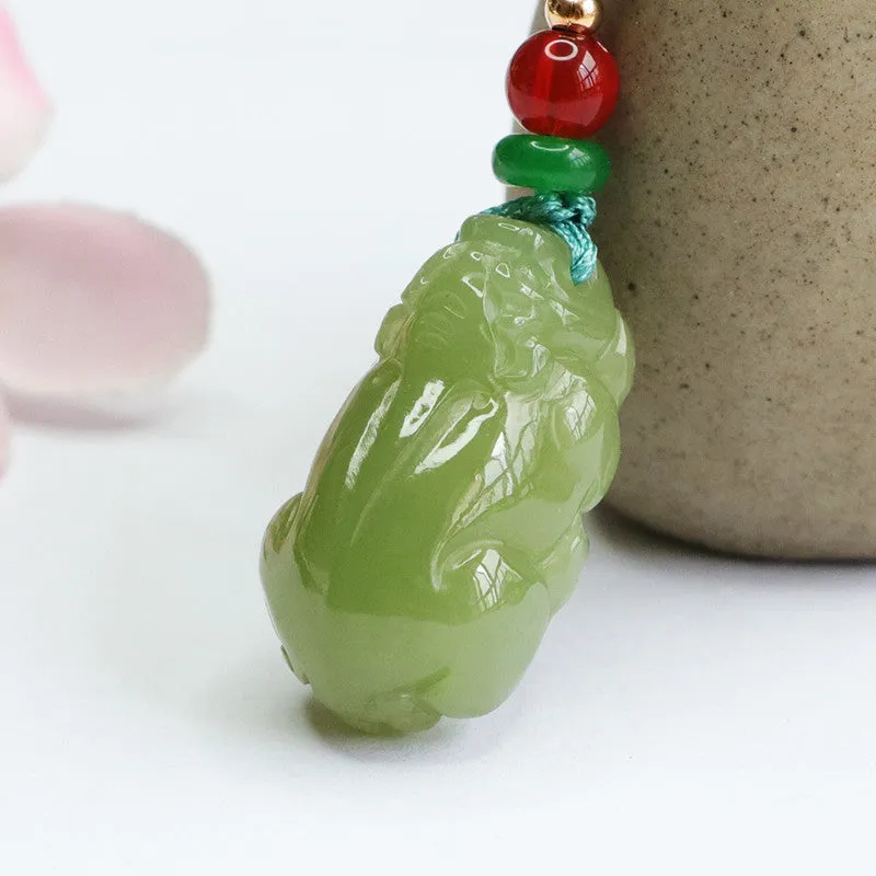 Fortune's Favor Hetian Jade Pixiu Pendant