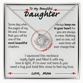 Gift For Daughter From Mom, Necklace For Daughters Daughter Necklaces From Mom With Jewelry To My Knot