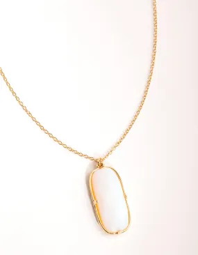 Gold Plated Semi Precious Shard Necklace