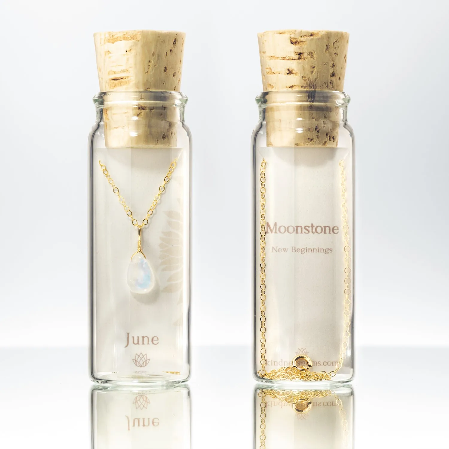 June Birthstone Necklace Bottle