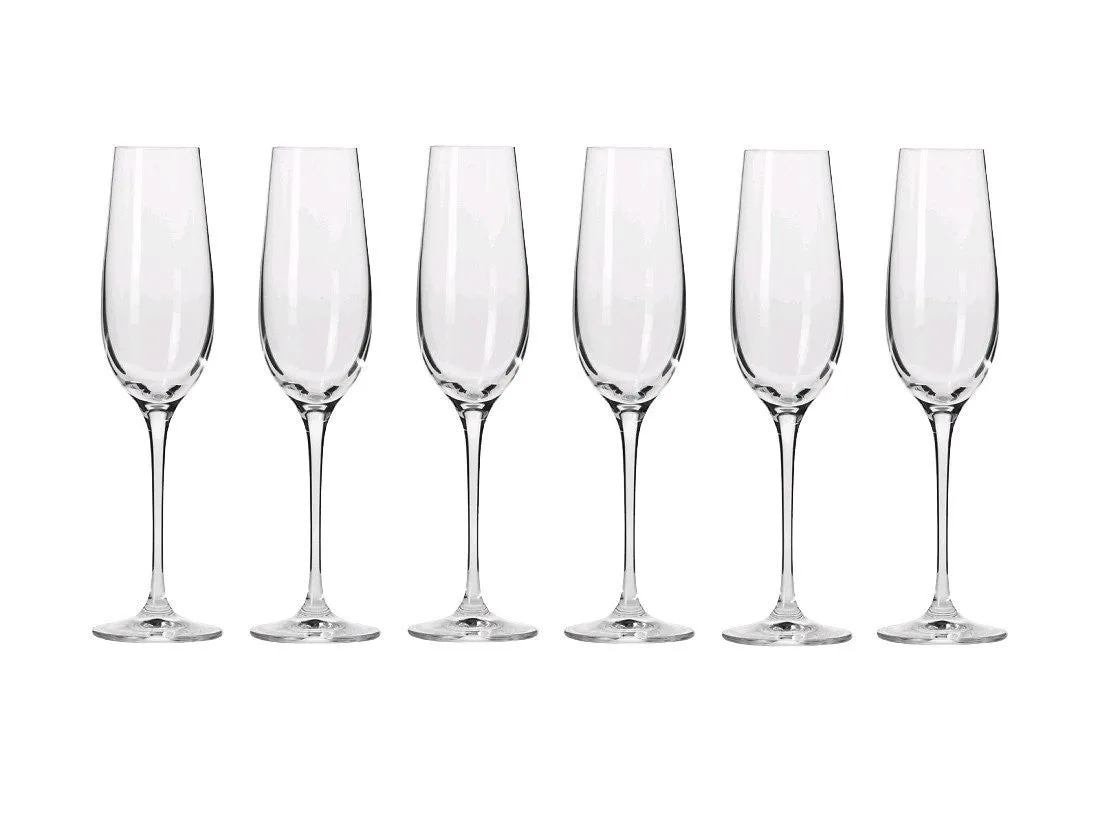 Krosno Harmony Champagne Flute 180ml 6pc Gift Boxed