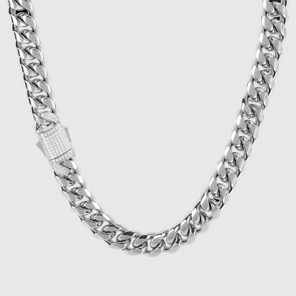 Men's Hip Hop Titanium Steel Cuban Link Chain Necklace