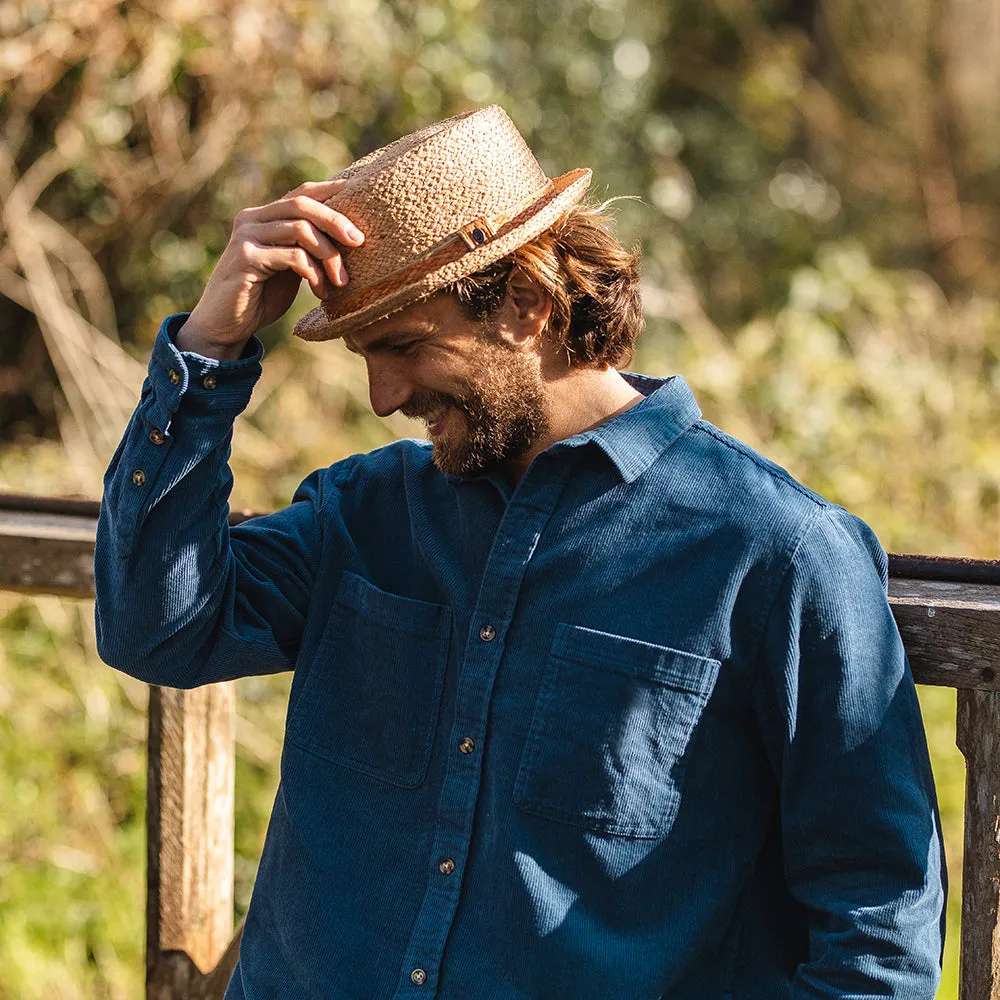 Raffia Diamond Crown Pork Pie Hat Wholesale Pack