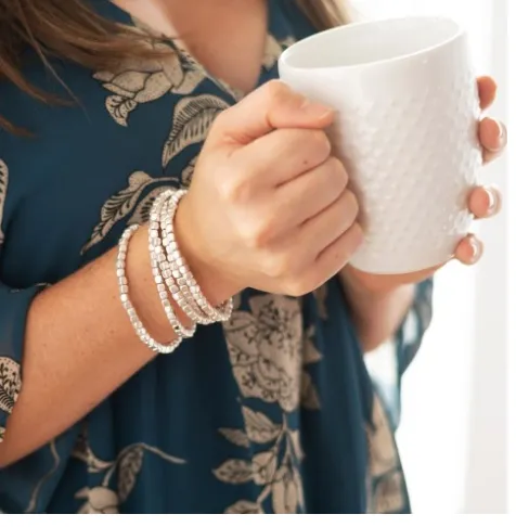 Silver Chloe Bracelet Stack
