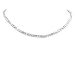 Silver Cubic Zirconia Studded Collar Necklace