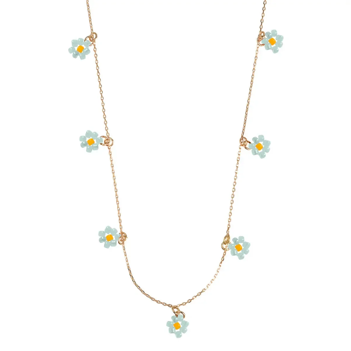 Small Flowers Bead Necklace